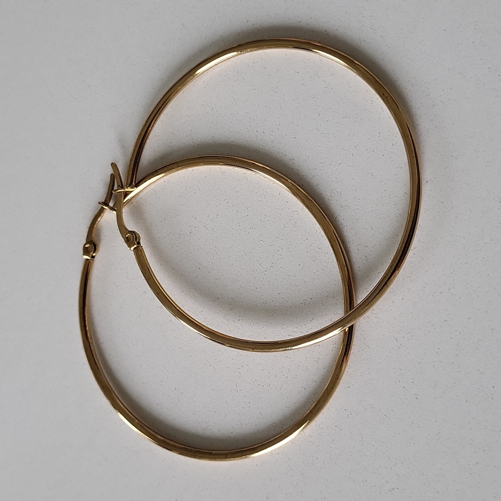 18k Gold Plated Karina Hoops 50mm